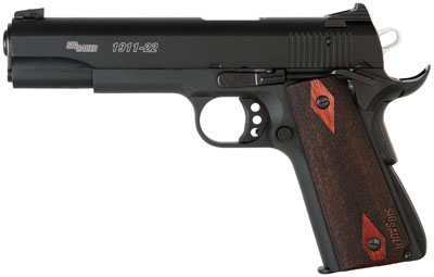 Sig Sauer 1911 22LR 5" 10+1 Custom Wood Grip Black Finish